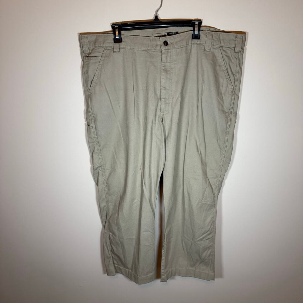 Men’s 42x32 Tan Carhartt Relaxed Fit Carpenter Workman’s Baggy Rugged Pants